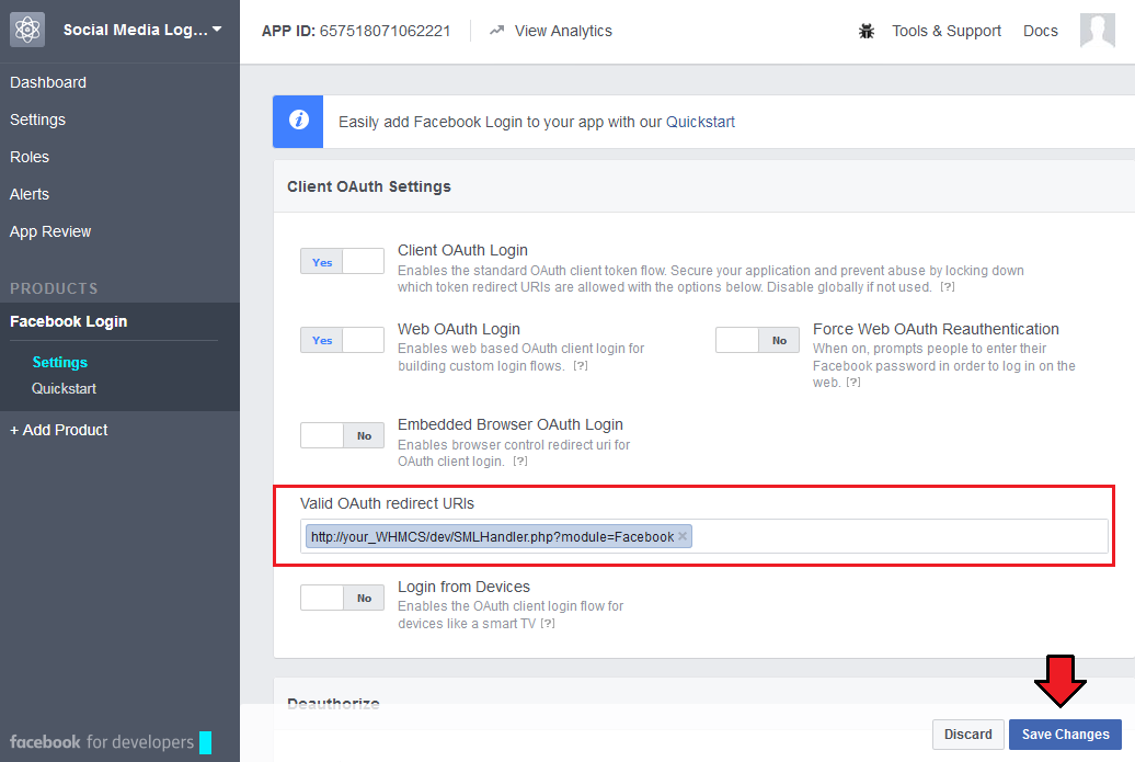 Configuring Sign-In using Facebook - WHMCS Documentation